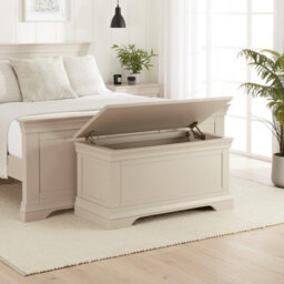 The Furniture Market Wilmslow Dove Grey Painted Blanket Bedding Box - thumbnail 3