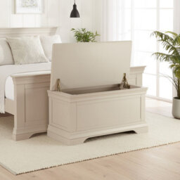 The Furniture Market Wilmslow Dove Grey Painted Blanket Bedding Box - thumbnail 4