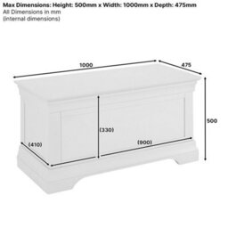 The Furniture Market Wilmslow Dove Grey Painted Blanket Bedding Box - thumbnail 9