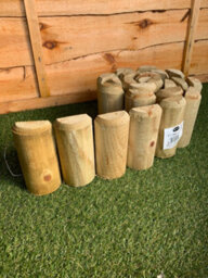 ABC Wooden Lawn Log Roll Edging (H)15Cm X (L)180Cm X (D)5Cm - thumbnail 8