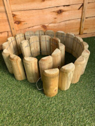 ABC Wooden Lawn Log Roll Edging (H)15Cm X (L)180Cm X (D)5Cm - thumbnail 4