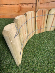 ABC Wooden Lawn Log Roll Edging (H)15Cm X (L)180Cm X (D)5Cm - thumbnail 3
