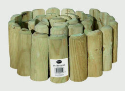 ABC Wooden Lawn Log Roll Edging (H)15Cm X (L)180Cm X (D)5Cm - thumbnail 1