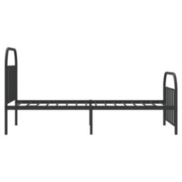 Berkfield Metal Bed Frame With Headboard And Footboard Black 100X190 Cm - thumbnail 7