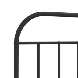 Berkfield Metal Bed Frame With Headboard And Footboard Black 100X190 Cm - thumbnail 9
