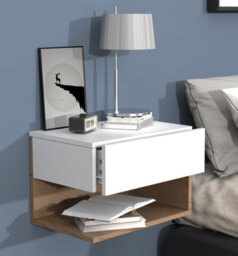 Vcm Wooden Wall Hanging Bedside Table Usal Xl 45Cm - thumbnail 4