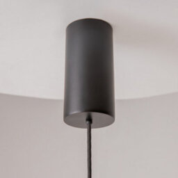 Luminosa Lighting Luminosa Shadows Of The Past Modern Wire Frame Pendant Ceiling Light Black 3000K 1200Lm White Shade - thumbnail 5