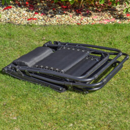 BPS Access Solutions Bps Deluxe Zero Gravity Chair - Black - Set Of 1 - Heavy Duty - Reclining & Folding Garden Sunlounger - thumbnail 6