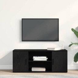 Berkfield Modern Tv Cabinet Black Oak 100X35X40 Cm Engineered Wood - thumbnail 4