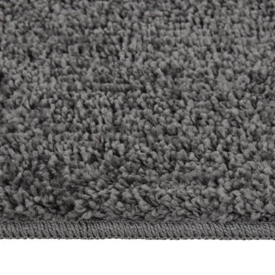 Berkfield Durable Shaggy Rug Dark Grey 200X290 Cm Anti Slip - image 1