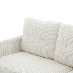 Abrihome Oversized Loveseat, Modern & Plush Double-Seater Sofa, Cozy Bedroom Sofa With Metal Legs & Side Pockets For Living Room,beige - thumbnail 6