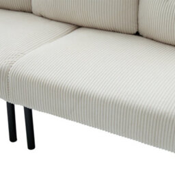 Abrihome Oversized Loveseat, Modern & Plush Double-Seater Sofa, Cozy Bedroom Sofa With Metal Legs & Side Pockets For Living Room,beige - thumbnail 7