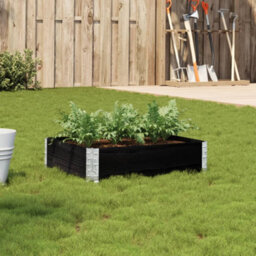 Berkfield Rustic Garden Planter Black 80X60 Cm Solid Wood Pine - thumbnail 2