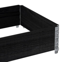 Berkfield Rustic Garden Planter Black 80X60 Cm Solid Wood Pine - thumbnail 7