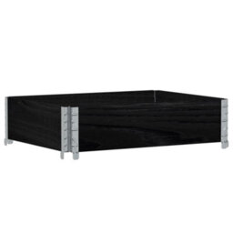 Berkfield Rustic Garden Planter Black 80X60 Cm Solid Wood Pine - thumbnail 5