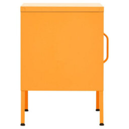 Berkfield Modern Nightstands 2 Pcs Mustard Yellow 35X35X51 Cm Steel - thumbnail 4