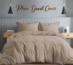 Ameha Beige Plain 3-Piece Duvet Set Microfiber Breathable Double Size 200X200 Cm Bedding Set With Matching Pillowcases - thumbnail 1