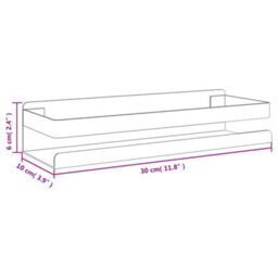 Vidaxl Shower Shelf 30X10X6 Cm Brushed 304 Stainless Steel - thumbnail 8