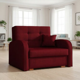 Viva Gold I Compact Single Sofa Bed With Storage And Modern Upholstered Design Red - thumbnail 1