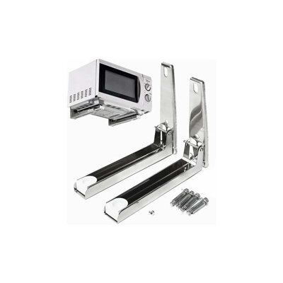 Heavy Duty Microwave Oven Shelf Bracket, Stainless Steel, Folding Rack Wall Mount