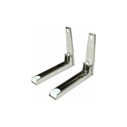 Heavy Duty Microwave Oven Shelf Bracket, Stainless Steel, Folding Rack Wall Mount - thumbnail 2