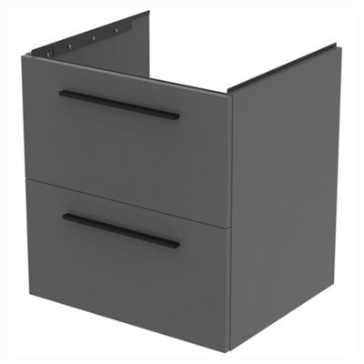 Ideal Standard I.life B Matt Quartz Grey Wood Effect Wall-Mounted Bathroom Vanity Unit (H) 630mm (W) 600mm - image 1