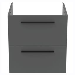 Ideal Standard I.life B Matt Quartz Grey Wood Effect Wall-Mounted Bathroom Vanity Unit (H) 630mm (W) 600mm - thumbnail 2