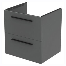 Ideal Standard I.life B Matt Quartz Grey Wood Effect Wall-Mounted Bathroom Vanity Unit (H) 630mm (W) 600mm - thumbnail 1
