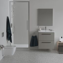 Ideal Standard I.life B Matt Quartz Grey Wood Effect Wall-Mounted Bathroom Vanity Unit (H) 630mm (W) 600mm - thumbnail 7
