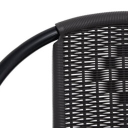 Berkfield Garden Chairs 6 Pcs Plastic Rattan And Steel 110 Kg - thumbnail 6