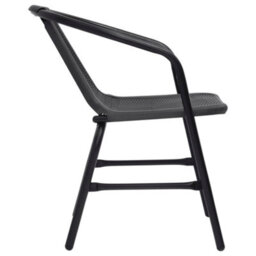 Berkfield Garden Chairs 6 Pcs Plastic Rattan And Steel 110 Kg - thumbnail 4