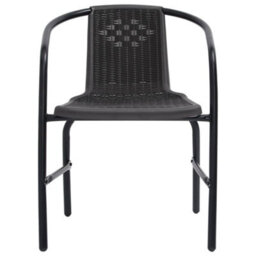 Berkfield Garden Chairs 6 Pcs Plastic Rattan And Steel 110 Kg - thumbnail 3