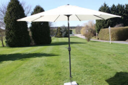 2.7M Wide Garden Parasol Umbrella With Tilt And Crank (Cream) - thumbnail 2
