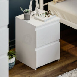 Lassic Vida Designs Denver White 2 Drawer Bedside Chest (H)400mm (W)295mm (D)295mm - thumbnail 4
