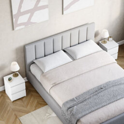 Lassic Vida Designs Denver White 2 Drawer Bedside Chest (H)400mm (W)295mm (D)295mm - thumbnail 7