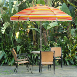 Costway 2M Patio Beach Umbrella Portable Sunshade Umbrella Upf 50+ With Sand Anchor - thumbnail 4