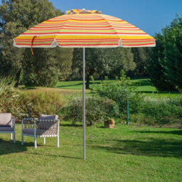 Costway 2M Patio Beach Umbrella Portable Sunshade Umbrella Upf 50+ With Sand Anchor - thumbnail 5