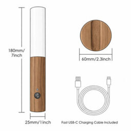 Theownas Motion Sensor Night Light. Rechargeable Magnetic Led Wall Light With Usb Charging. Warm White 2700K For Hallway,stairs. - thumbnail 3