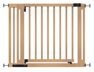 Safetots Wooden Elegance Gate, Natural, 97Cm - 105Cm, Pressure Fit Safety Gate, 65Cm Extra Wide Doorway, Easy Installation - image 1