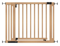Safetots Wooden Elegance Gate, Natural, 97Cm - 105Cm, Pressure Fit Safety Gate, 65Cm Extra Wide Doorway, Easy Installation - thumbnail 1