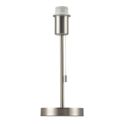 Happy Homewares Traditional Table Lamp Base In Satin Nickel With Pull Cord Switch - image 1
