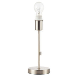 Happy Homewares Traditional Table Lamp Base In Satin Nickel With Pull Cord Switch - thumbnail 5