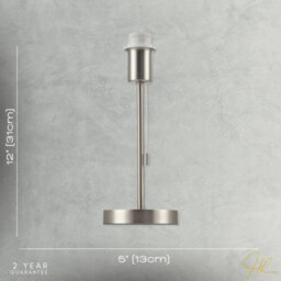 Happy Homewares Traditional Table Lamp Base In Satin Nickel With Pull Cord Switch - thumbnail 7