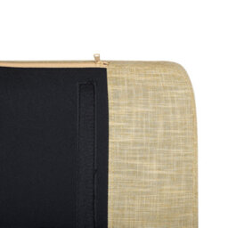 Beliani Rocking Chair Arrie Fabric Yellow - thumbnail 7