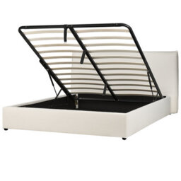 Beliani Ottoman Bed Boucle Lavaur 160 X 200 Cm (Eu King Size) Off-White - thumbnail 8
