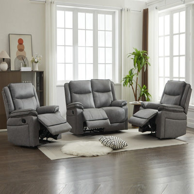 Manual Recliners Sofa, 4 Seater Recliner Couches Set - 1+1+2 Seater - image 1