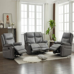 Manual Recliners Sofa, 4 Seater Recliner Couches Set - 1+1+2 Seater - thumbnail 8