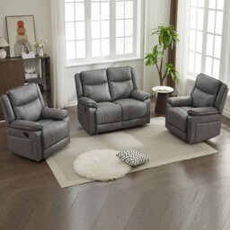 Manual Recliners Sofa, 4 Seater Recliner Couches Set - 1+1+2 Seater - thumbnail 4