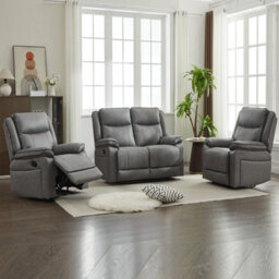 Manual Recliners Sofa, 4 Seater Recliner Couches Set - 1+1+2 Seater - thumbnail 5