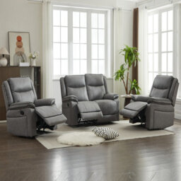 Manual Recliners Sofa, 4 Seater Recliner Couches Set - 1+1+2 Seater - thumbnail 1